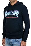  Thrasher Flame - Sudadera con capucha (talla S), color azul