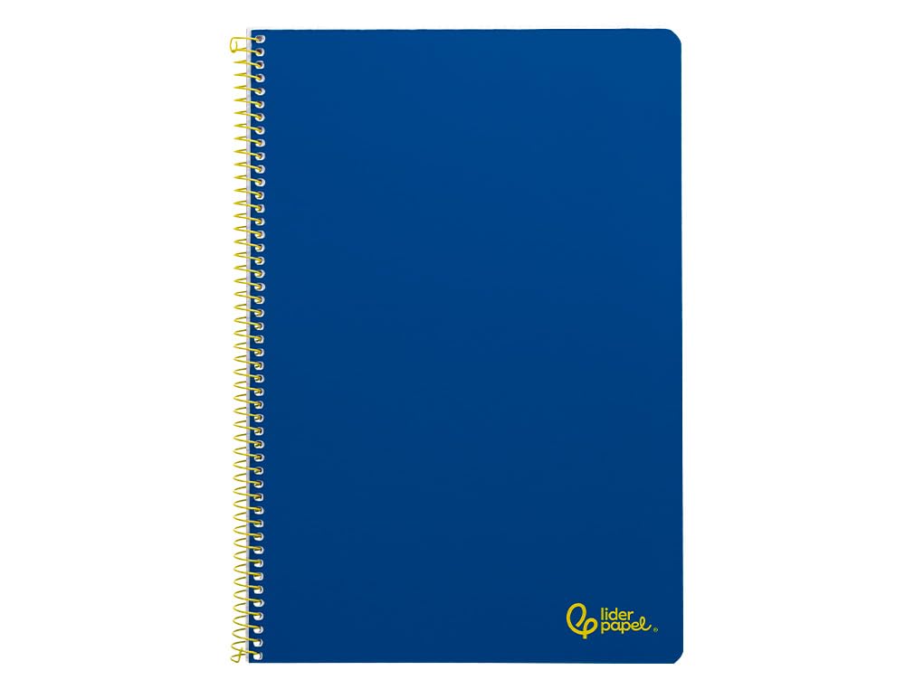 Spiral notebook liderpapel a4 smart soft cover 80h 75g 3.5mm with margin dark blue