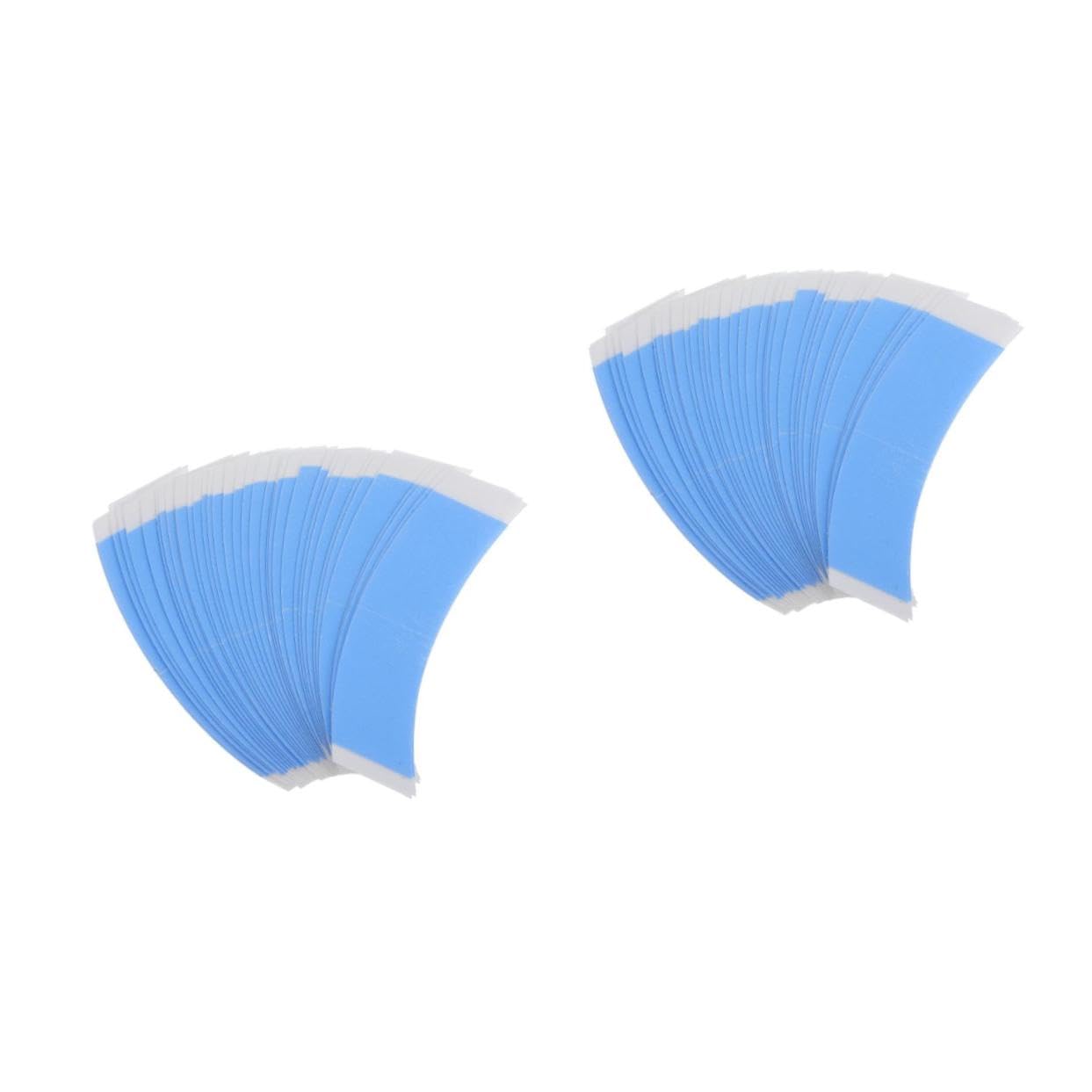 2packs Professional Blue Double-sided Wig Tape Strips of Invisible Hair Extension Adhesive for Seamless Application Lasts Weeks for Women and Girls
