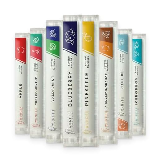 Wunder Palillos de Dientes - Palillos de Dientes con Sabor - Sustituto de Chicle - Combate el Mal Aliento - contra el hábito de morderse Las uñas - Paquete de Prueba Individual (80x)