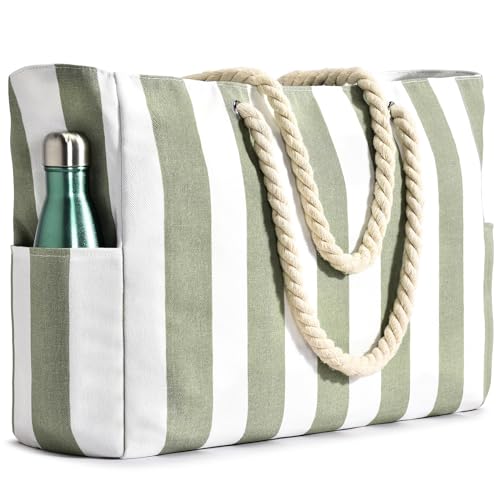 oscaurt Strandtasche Wasserdicht Badetasche Streifen Shopper Tasche...