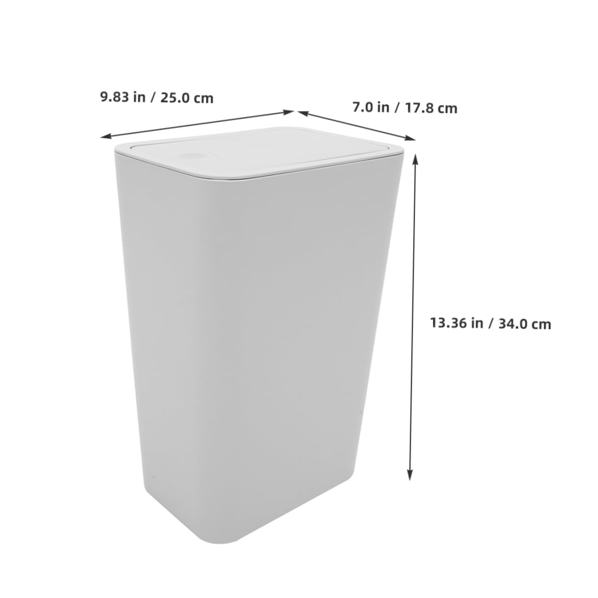 DECHOUS Pattumiera Con Coperchio Pressione Cestino Piccolo in Resistente e Pratico Per Cucina Bagno e Camera Da Letto