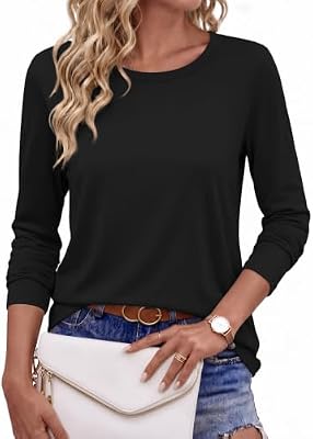 Ekouaer Women's Casual Long Sleeve Thermal Shirt – Comfortable Fall Tops