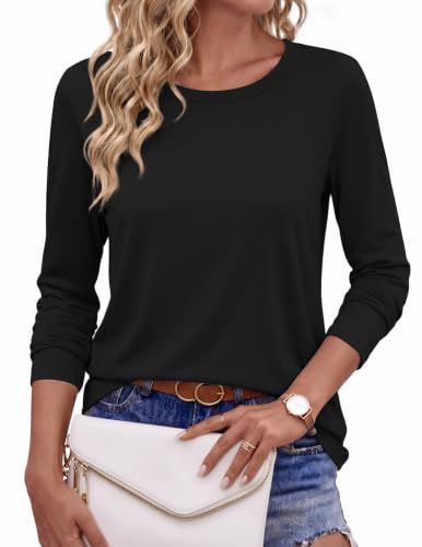 Ekouaer Women's Casual Long Sleeve Thermal Shirt – Comfortable Fall Tops