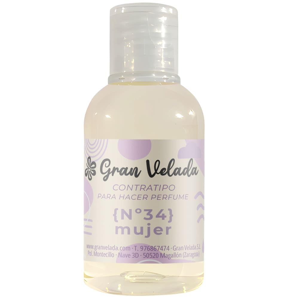 Contratipo de mujer N 34 | Fragancia Oriental y Cítrica para Perfumes Caseros | Esencia Concentrada para Crear Colonias Elegantes