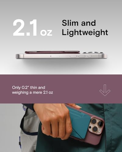 Image of MOFT Magsafe Wallet Stand Compatible with iPhone 16 /15 /14 /13 /12 Series, Angle Adjustment & MOVAS Phone Stand, Light BlackBerry