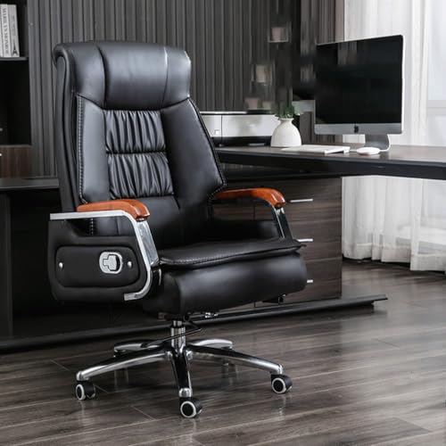 Leather Lift Office Chair Cowhide Business Boss