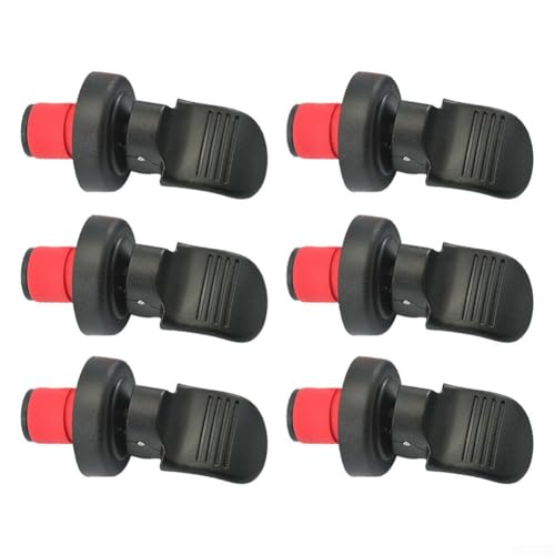 Bulevisiter Tappo di chiusura per bottiglie con leva per vino, birra, acqua minerale, aceto, per una lunga durata in PP + tappo in sughero in gomma per cucina e giardino (6 pezzi, nero)