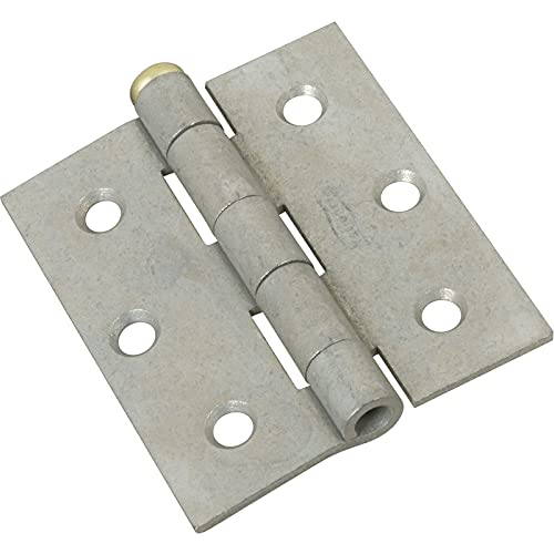 Charnière large galvanisée amovible x2 de 7,6x6,3 cm pour porte