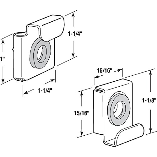 Image of Prime-Line MP10246 Spring-Loaded Mirror Hanger Clip Set, Chrome Plated (Single Pack)