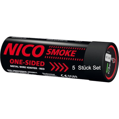 NICO 8101 Smoke Tube Rauchfackeln Rauchgenerator Raucherzeuger Rauchtopf 80Sek. rot 5er Pack
