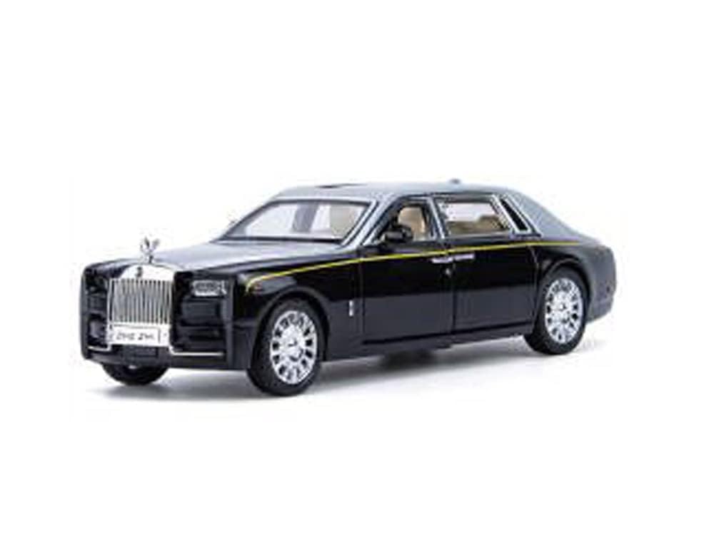 Image of 1:32 Rolls Royce Phantom Toy Car Metal Diecast Pull Back Vehicle with Openable Doors Sound & Light Features Collectible Gifts & Toys for Kids Boys Girls (Silver)