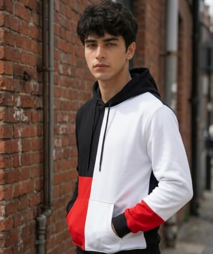 Image of More & More HOODMASTER Unisex Fleece Hoodie Sweatshirt with Pockets Full Sleeves Regular Fit Solid Pattern Hooded Neck and Standard Length | Cotton Hoddie for Womans Daily Use Long Sleeve