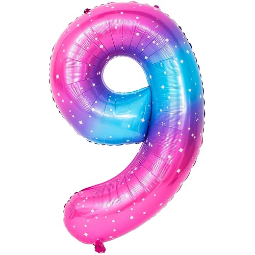 Image of KatchOn Rainbow 9 Balloon Number 40 Inch