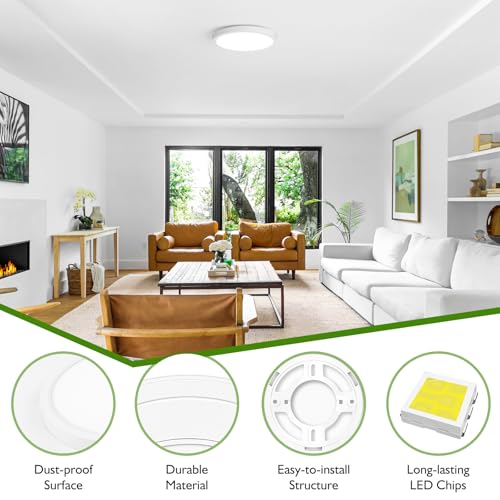 Image of Brightever 7 Inch Flush Mount LED Ceiling Light Fixture, Dimmable, 1200LM