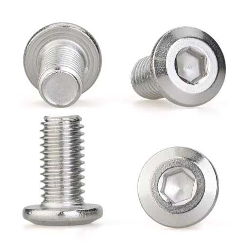 M3 x 3mm 100 Pcs Flat Round Head Hex Socket Cap Screws, 304 Stainless Steel Bolts, Fully Threaded, Bright Finish, Includes Hex Wrench, Furniture, DIY, 3D Printing