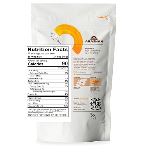 Arashan Apricots – Delicious Dried Apricot Fruit, MOST Delectable Dry Apricot In The World! Grown In The Ferghana Valley In Kyrgyzstan – Apricots Dried | Sundried, Pitted, No Sugar Added (1 LB)