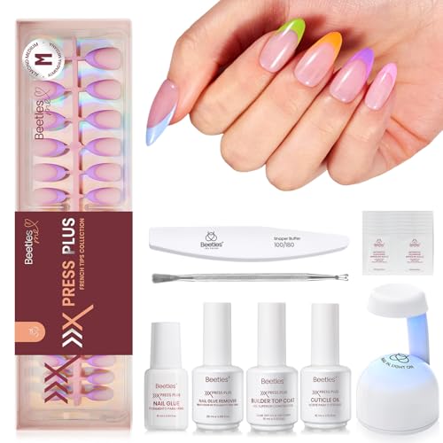 Beetles X Press Summer Nails Kit: Medium Almond French Tip