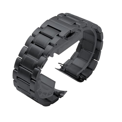 Arc �X�e�����X�X�`�[���X�g���b�v�AArmani AR5906 AR5905 AR5890 AR5889 5858 5920�V���[�Y�Ή��A�j��23mm�A����20mm���^���E�H�b�`�o���h�u���X���b�g(Black Strap,Woman 20mm)