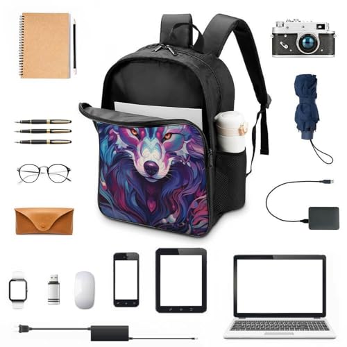 Mochila infantil impermeable Wolf 3D ideal para excursiones y preescolar 4