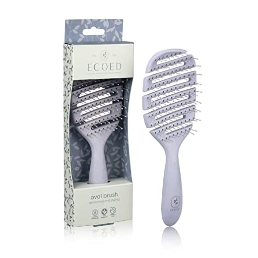 Ecoed Degradable Vented Hair brush,Detangling Brush,Detangler Brush for Curly, Thick, and Straight Hair, Dry and Wet Hair Brush Quickly Detangles and Smooths hair,Hair Brush for Women and Men