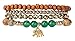 SPUNKYsoul Good Luck Elephant Stretch Bracelet Stack for Women Collection (Jasper, Green Aventurine & Hematite)