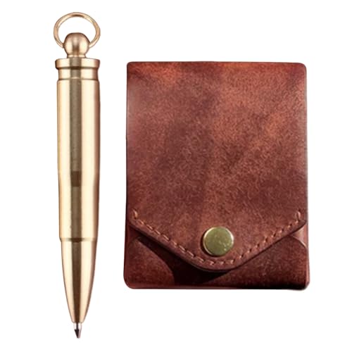 LAFANDE Vintage Handmade Leather Wallet, Leathers Business Card Holder, Slim Multifunctional Men's Wallet with Integrated Pen Holder, Minimalist Men's Wallets for Cash, Cards & Business