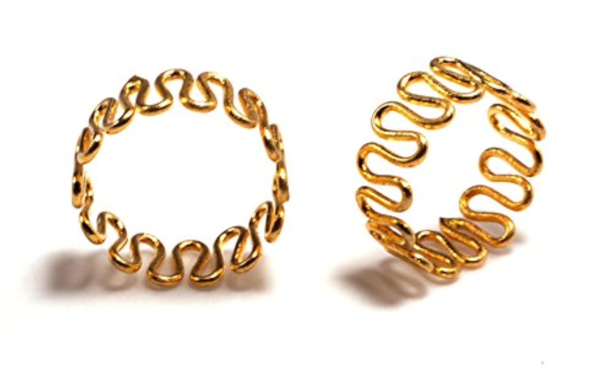 Metal Alloy Toe Ring Expandable Wavy Pattern