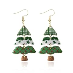 A1:christmas tree earrings