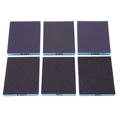 Esponja de lija para pulir 80 utilitysp para carpintería, doble cara, gruesa, 60 óxidos, esponja para eliminar el óxido cuadrado 320 240 180 esponjas de lijado