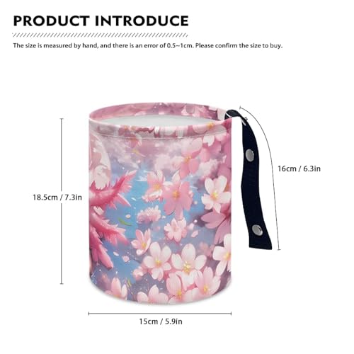 Image of Pink Axolotl Car Garbage Can Waste Basket for Cars Back Seat, Floor, or Hanging Headrest Accessories Interior Road Trip Essentials