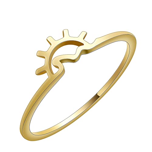 Bague de lever du soleil : cadeau délicat d'anniversaire pour femme et jeune fille