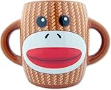 Sock Monkey Mug with Hot Cocoa Mix and Candy Canes, 10 oz Mug - Assorted Colors