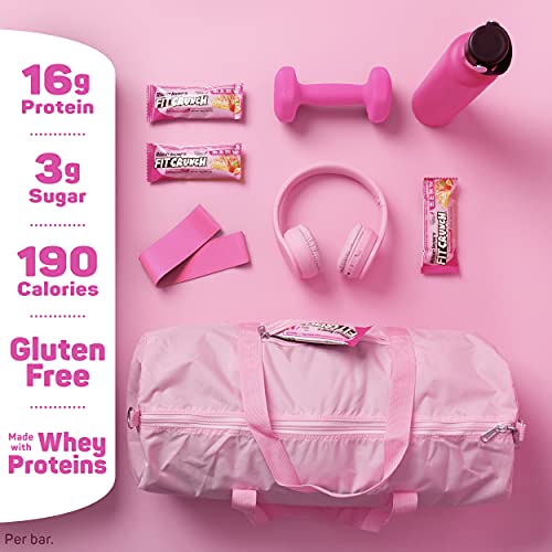 Fitcrunch Snack Size Protein Bars, Designed By Robert Irvine, 6-Layer Baked Bar, 3G Of Sugar, Gluten Free & Soft Cake Core (9 Bars, Strawberry Strudel) #TOP3