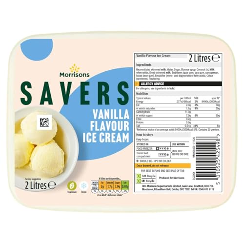 Morrisons Savers Vanilla Ice Cream 2l