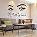 Lash & Brow Wall Decal Eyelash Extension Beauty Salon Decoration Make Up Room Wall Stickers LL300 (Black)