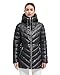 BINACL Women's Thickened Modern Glossy Down Alternative Jacket, Extreme Cold Big Hood Winter Warm Shiny Padded Coat Outwear Parka Puffer Cotton Padding Outwear Workout Training Ski Jacket(Black M)