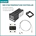 REX-C100 PID Temperature Controller Kit with SSR and Thermocouple Digital Thermostat Controller 0‑400℃+ 25A SSR + 1m M6 K Type Thermocouple for Industrial Oven