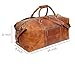 24 Inch Genuine Buffalo Leather Travel Duffle Bag, Overnight Weekend Leather Bag Sports Gym Duffel for Men, Airplane Under Seat Carry on Bags (Tan)