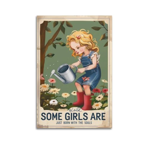 Toile vintage Some Girls Are Born décoration murale bohème pour chambre et salon moderne