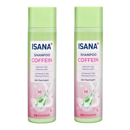 2x Isana Shampoo Coffein aktiv | 2x 250ml | aktiviert die Haarwurzeln