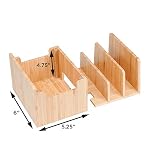 Bamboo Charging Station with Extension Compartment for Smartphones, Tablets, & Laptops Charging Dock Plus Stationary Item Holder - Image 4