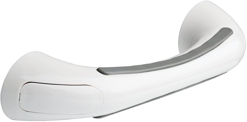 Grab Bar, ADA Compliant Bathroom Shower, Designer 9 in. x 7/8 in. Soft Grip Balance Assist Bar in White