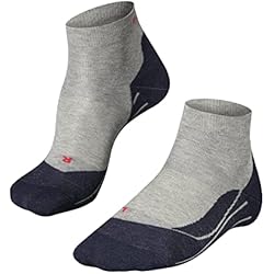 Vestuario Profesional FALKE RU4 Endurance Short W SSO algodón anti-ampollas 1 par, Calcetines para correr Mujer, Gris (Light Grey 3406), 41/42 EU