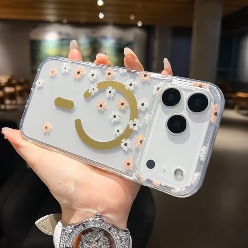 Coque arrière rigide iPhone 14 Pro Max silicone motif fleur protection design