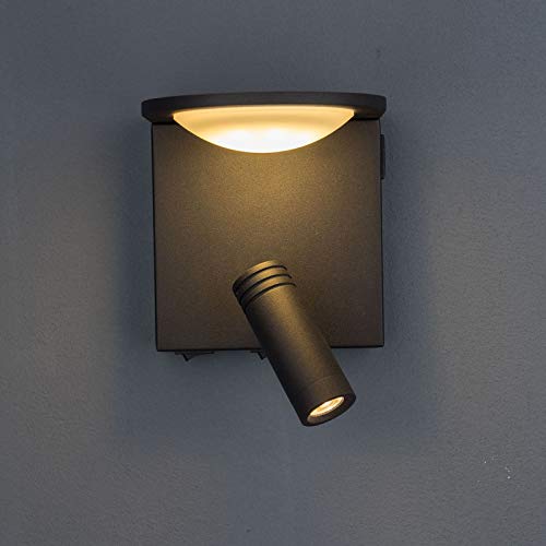 Aplique de pared moderno ajustable con interruptor y puerto USB para iluminación de diseño 4