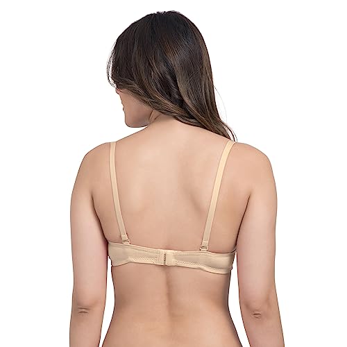 Image of Tweens - Heavily Padded Semi Push-Up Bra - Polyamide Fabric - 3 /4th Coverage, Wireless, Multiway Straps, Seamless - Everyday T-Shirt Bra