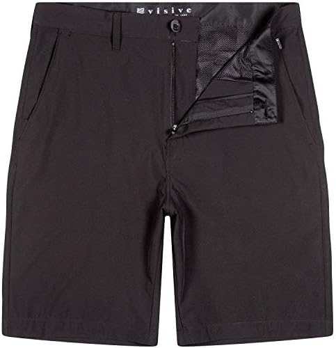 Mens Hybrid Golf Shorts Stretch Chino Quick Dry Big & Tall Boardshorts Black - 44