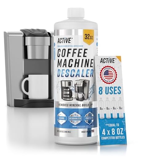 Coffee Machine Descaler Descaling Solution - 32oz (8 Uses) Compatible with Keurig, Nespresso, Breville, Delonghi, Jura, Ninja - Espresso Coffee Maker Cleaner, Coffee Pot Cleaning Limescale Remover