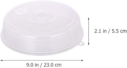 Miniatura 6 de YARDWE 2 tapas redondas de silicona para alimentos, tapas de silicona reutilizables aptas para microondas lavavajillas refrigerador, reutilizables,